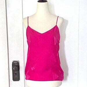 Vintage 1980s Silk Camisole Tank Magenta Pink Petite size 8